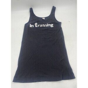 Black Tank Top VS In Training Size Medium Bling Fitted